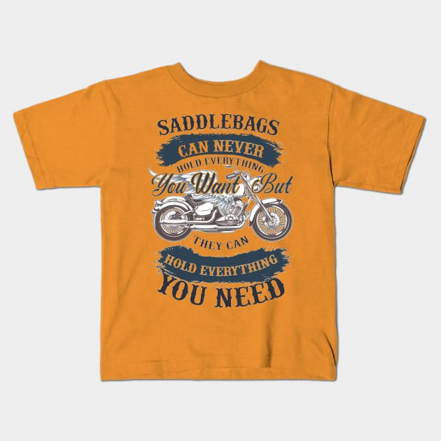 Motorbike Kids T-Shirt by piksimp